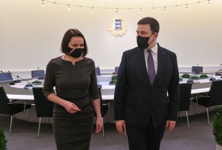 Peaminister Jüri Ratas kohtus täna Valgevene opositsiooniliidri Svjatlana Tsihhanovskajaga